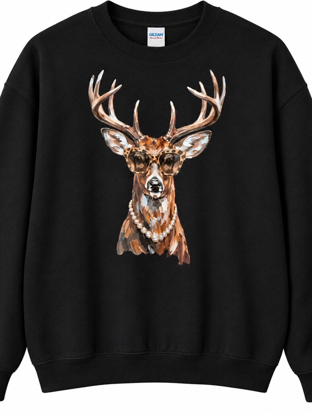 Adult Large NWOT Fancy Deer Crewneck Sweater